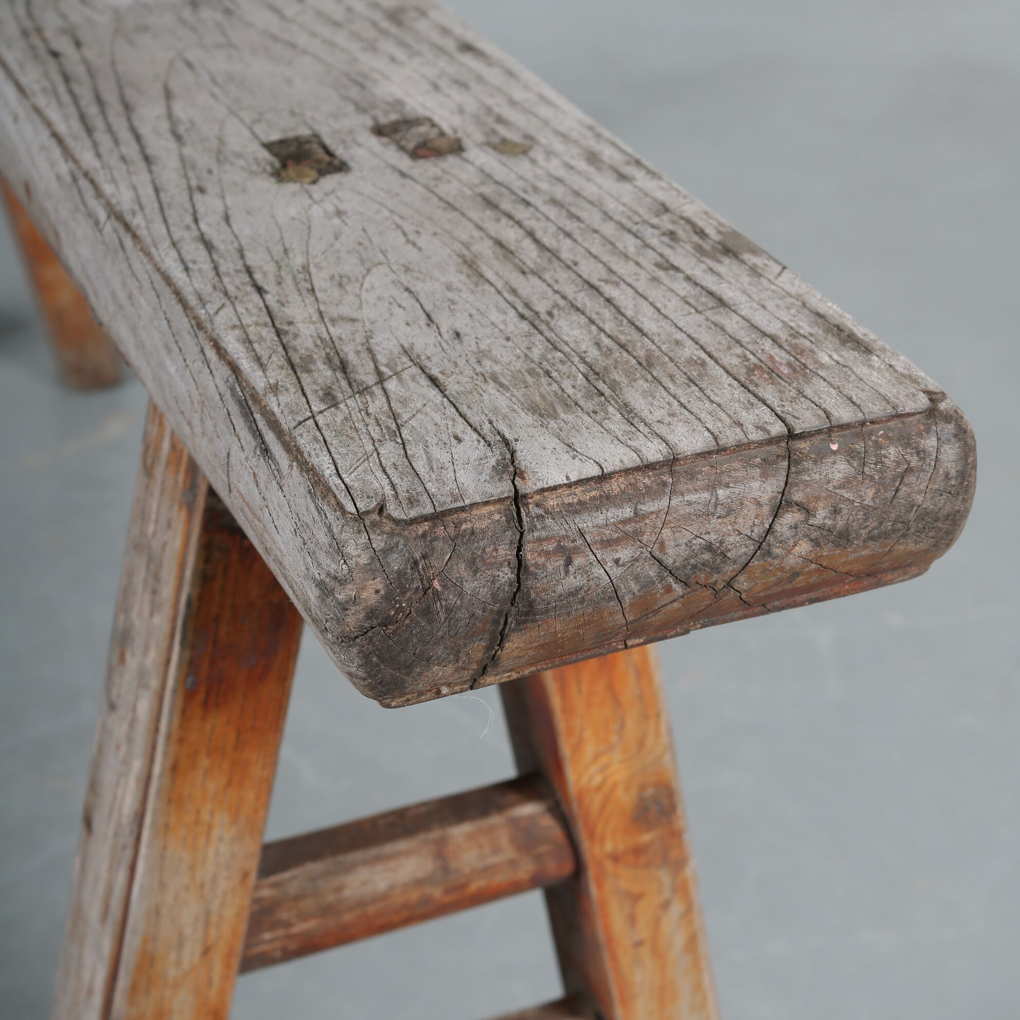 1950s Rustic wooden bench