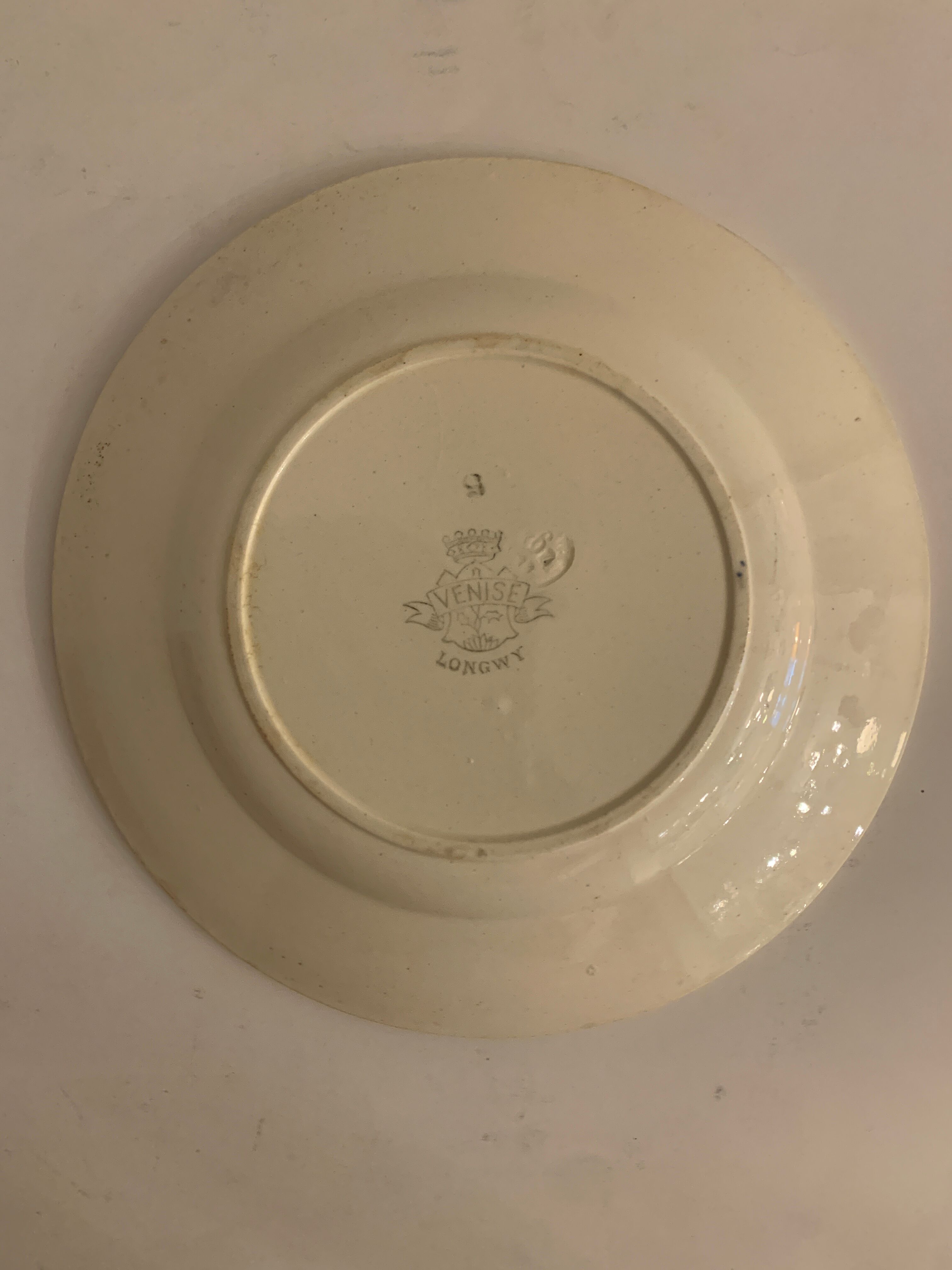 5 Longwy dessert plates, Venice model, art deco