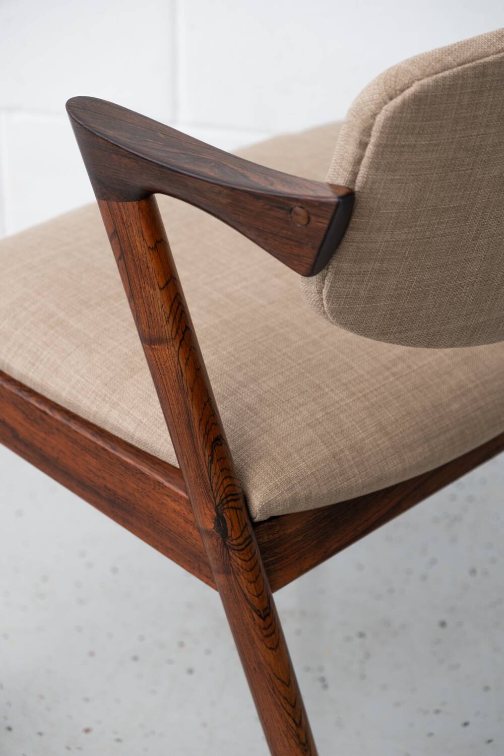 Dining chairs in rosewood, model 42, by Kai Kristiansen.