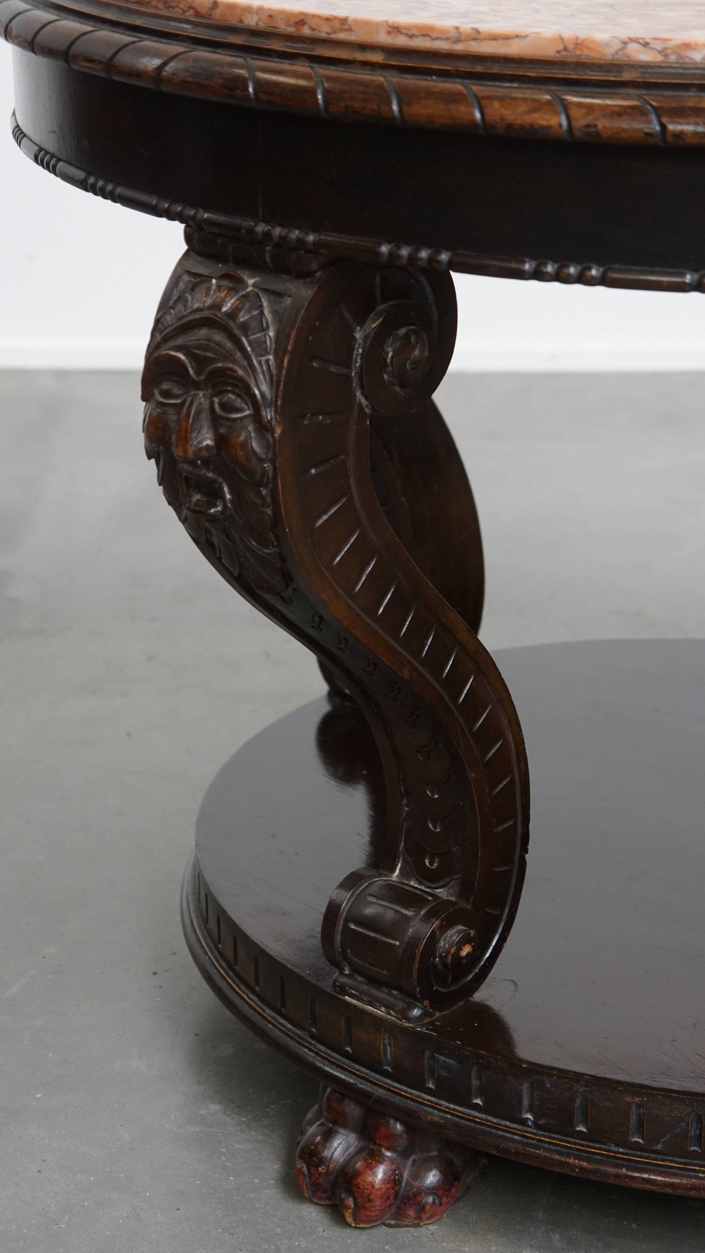 Antique French Side Table from the Early 1900s with a Marble Top