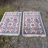 Pair of Persian Afir wool rugs hand knotted