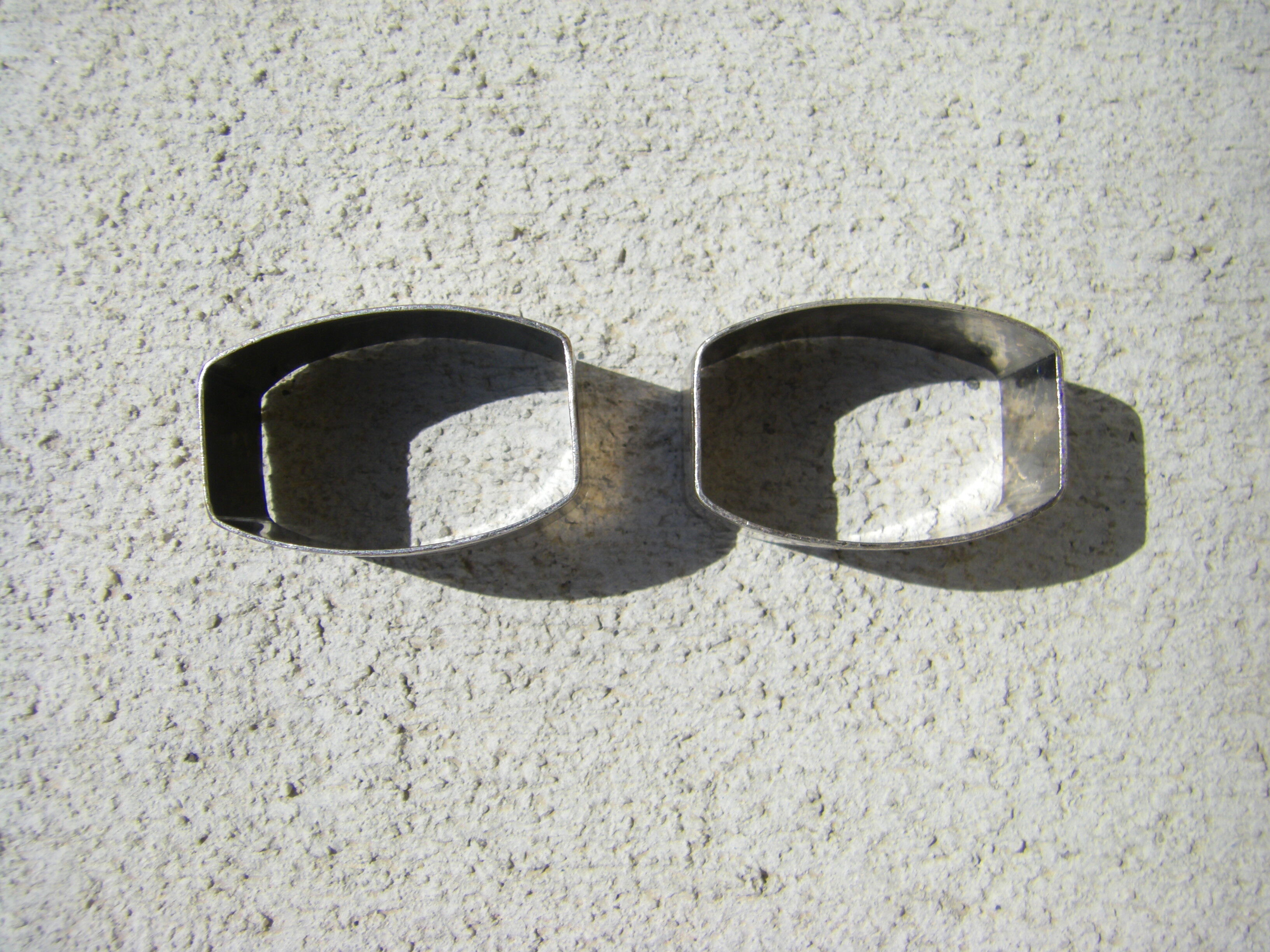 Pair of art deco towel rings