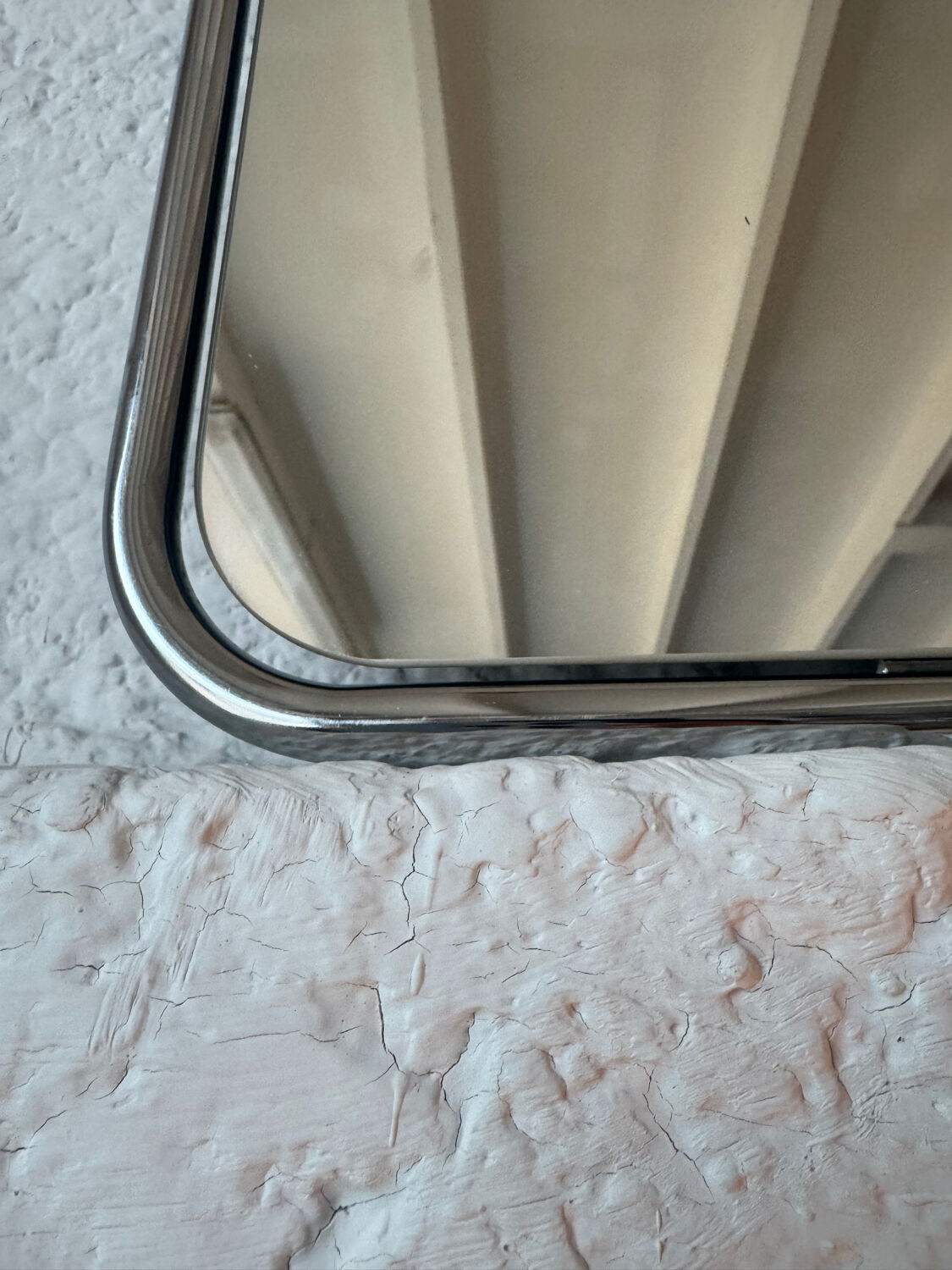 70s tubular chrome design mirror