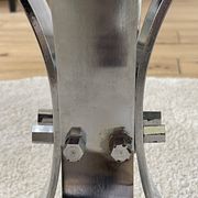 Vintage coffee table in glass and chrome
