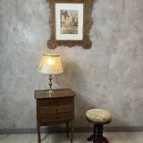 Walnut piano stool