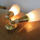 Double wall light in perspex and gold metal from the 50s and 60s.