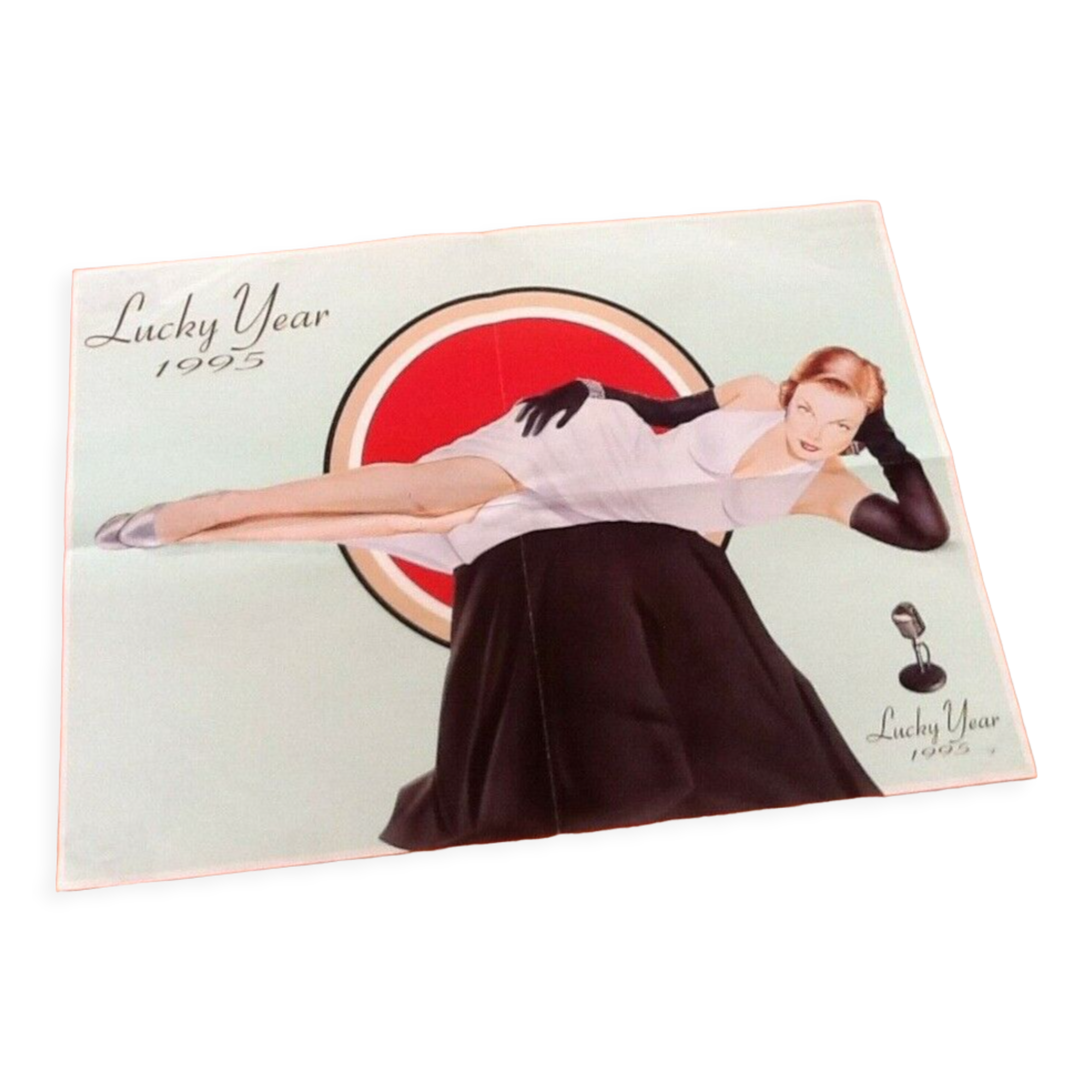 Pin-up poster display lucky year 1995 format 610x450mm