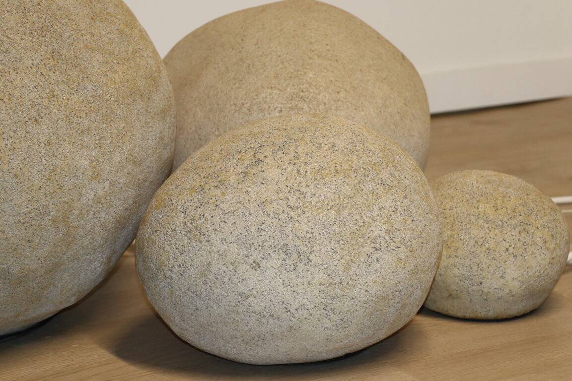 Set of 4 “Dora” model rock lamps by André Cazenave for Atelier A, 1960
