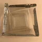 Transparent moulded glass ashtray