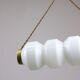 Mid-century opaline & brass pendant lamp