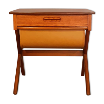 Bedside "Pelican" or Couturier in Teak, Vintage Norwegian 1960s