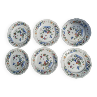 6 Korean decorated plates