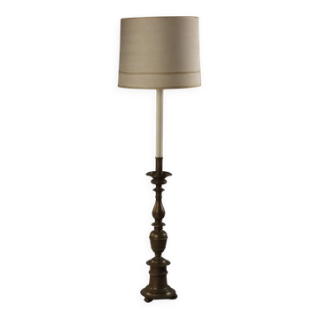 Antique candlestick with lampshade Italy 20th Century