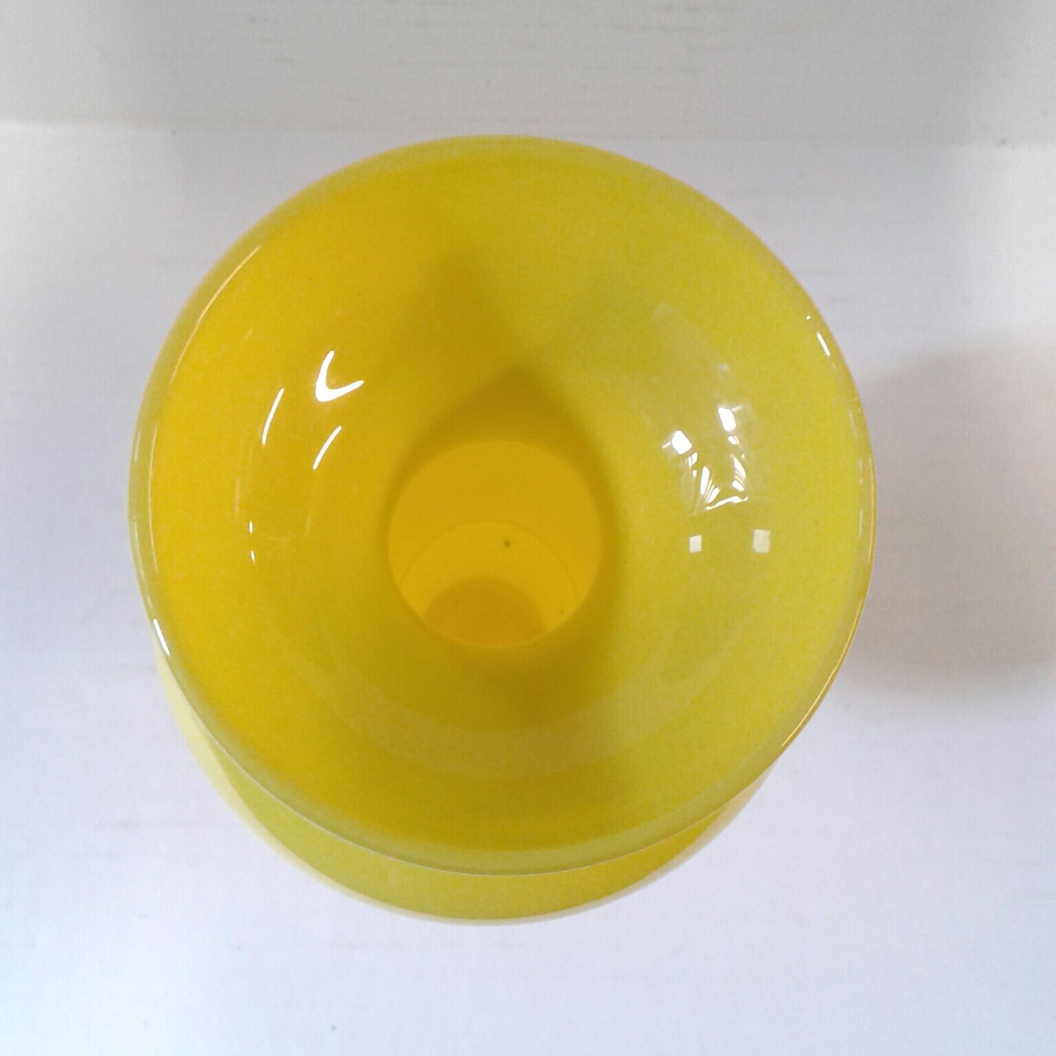 Yellow glass vase