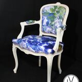 Fauteuil Louis XV Bleutée