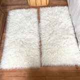 2 vintage flokati carpets