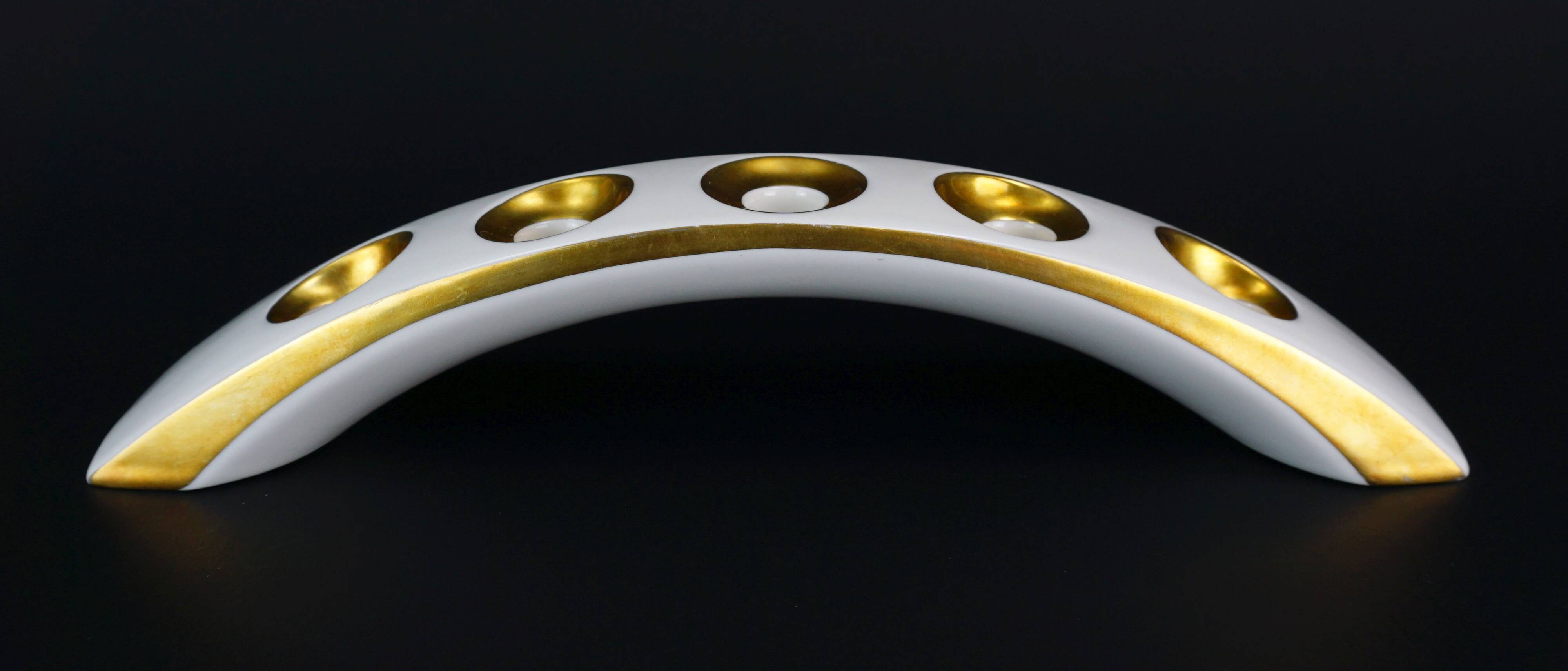 mid century modern porcelain CANDLE HOLDER lindner kueps bavaria 1950s