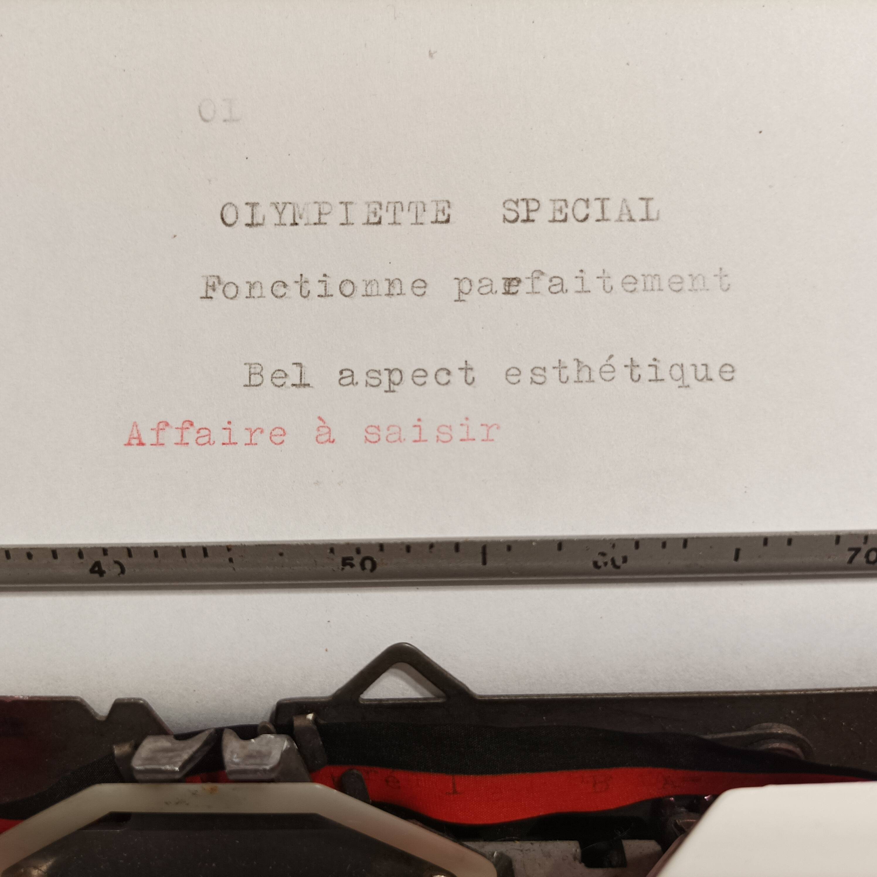 Olympiette special typewriter