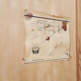 Cabinet typical of paris blue grey