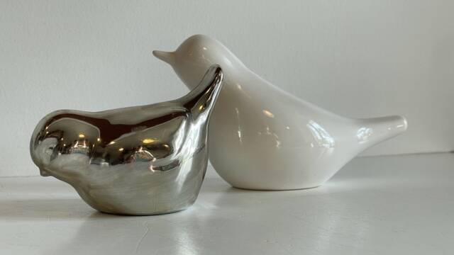 Pair of ceramic birds from the 90s