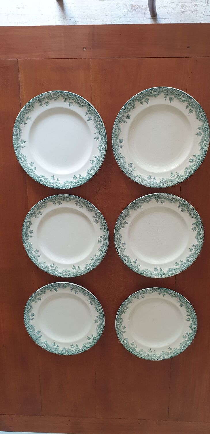 Six longwy chatenet model plates