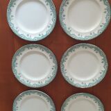 Six assiettes longwy modèle chatenet