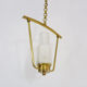 Minimalist vintage hanging in brass and glass tube Year 50