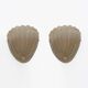 Pair of Mid-Century Modern Glass Shell Sconces