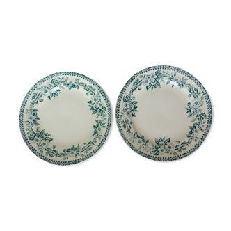 2 vintage dessert plates of St Amand model Guadeloupe