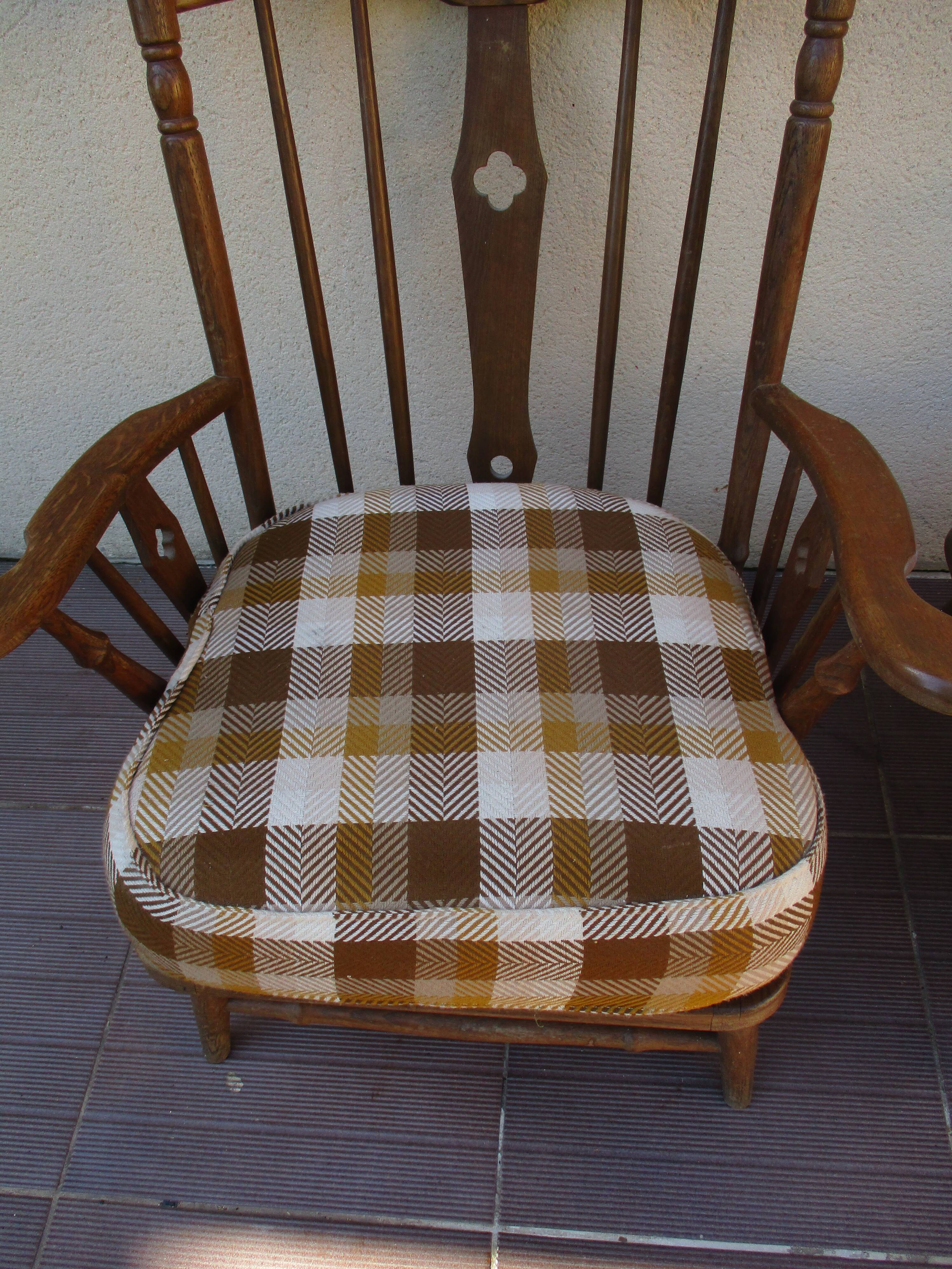 Pair armchair low high-back scandinavian 50/60