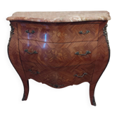 Commode galbée Louis XV en bois de rose