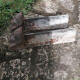 pair of andirons with sphinx heads