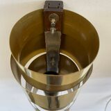 Pair of Scandinavian teak and brass sconces