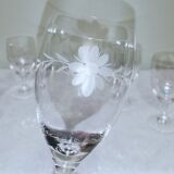 6 verres à vin 10cl en cristal