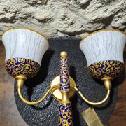New double wall light (Le Porcellane Florence) Porcelain & Gold