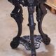 Antique carved side table with Indochinese inspiration, made of blackened wood
