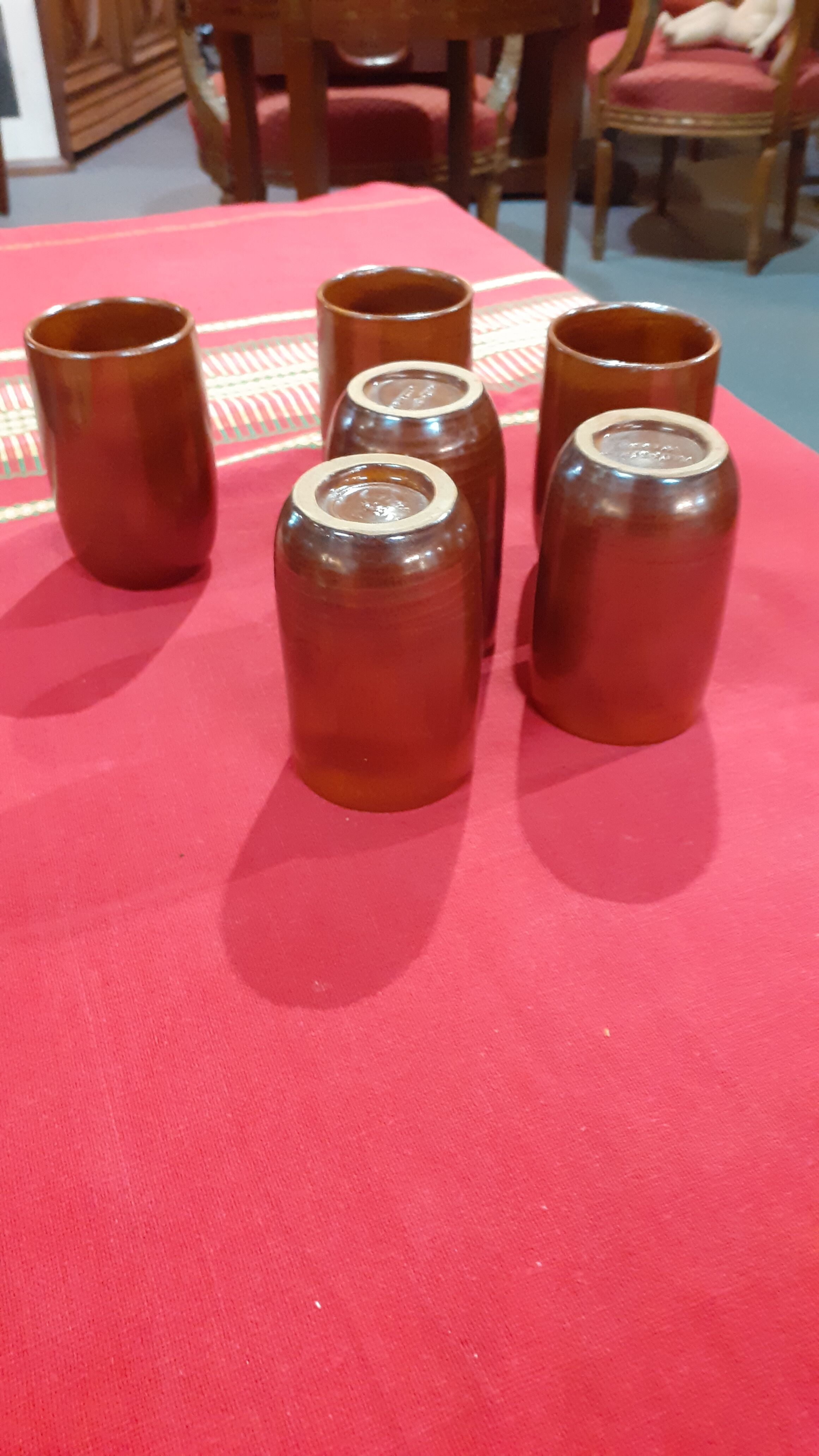 Set of 6 chairs vallauris felix ceram