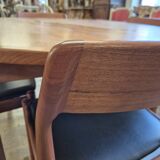 Scandinavian dining room set table and 4 chairs 1960s in teak