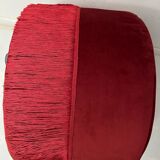 Pouf velours rouge & bordeaux