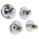 Silver disc wall lamps by Charlotte Perriand, Germany, 1970s, set of 4