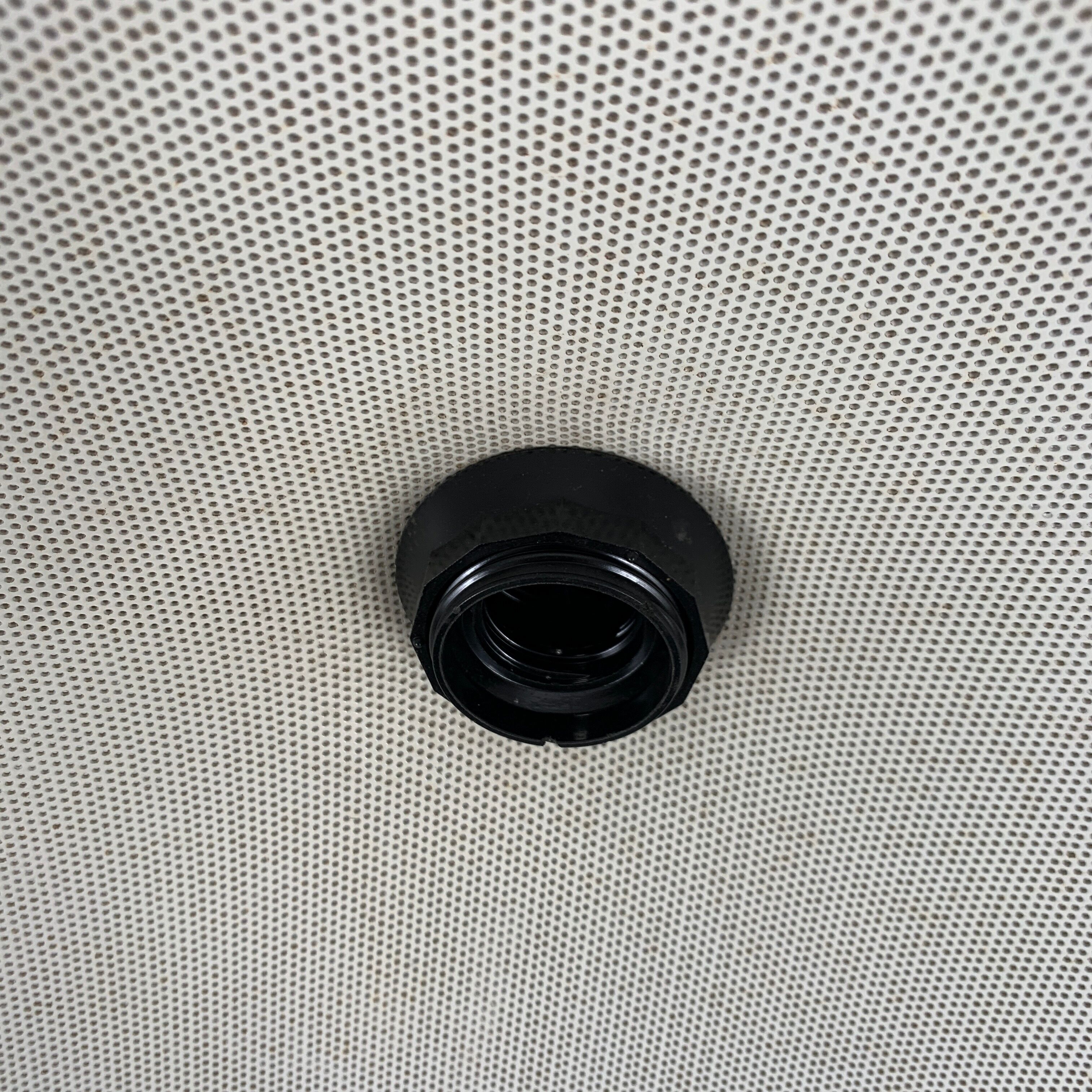 White perforated tole hanging