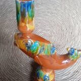 Vintage enamelled ceramic lamp base 1960