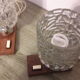 Paire de lampes de chevet verre et bois
