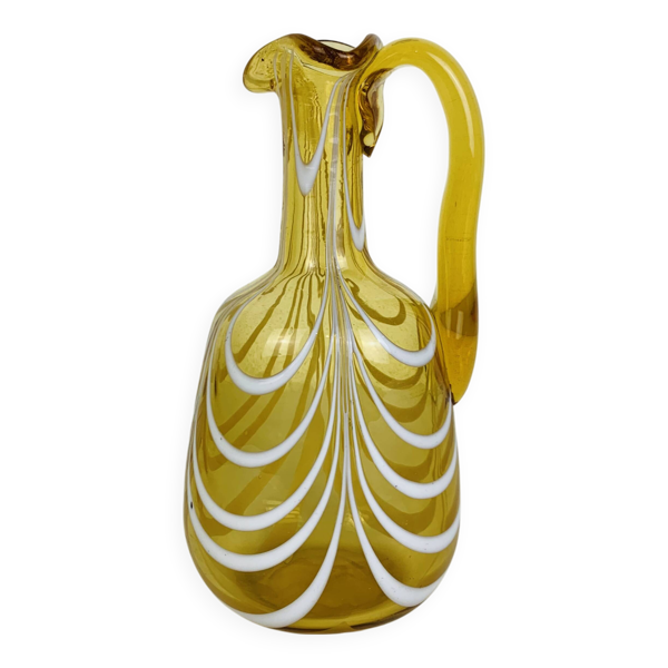 Carafe verre ambré vintage style italien