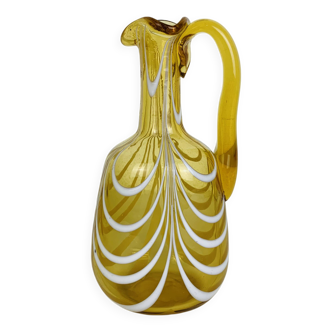 Carafe verre ambré vintage style italien