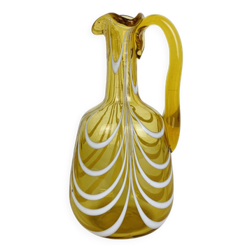 Carafe verre ambré vintage style italien