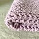 Couverture crochet lilas 192x66