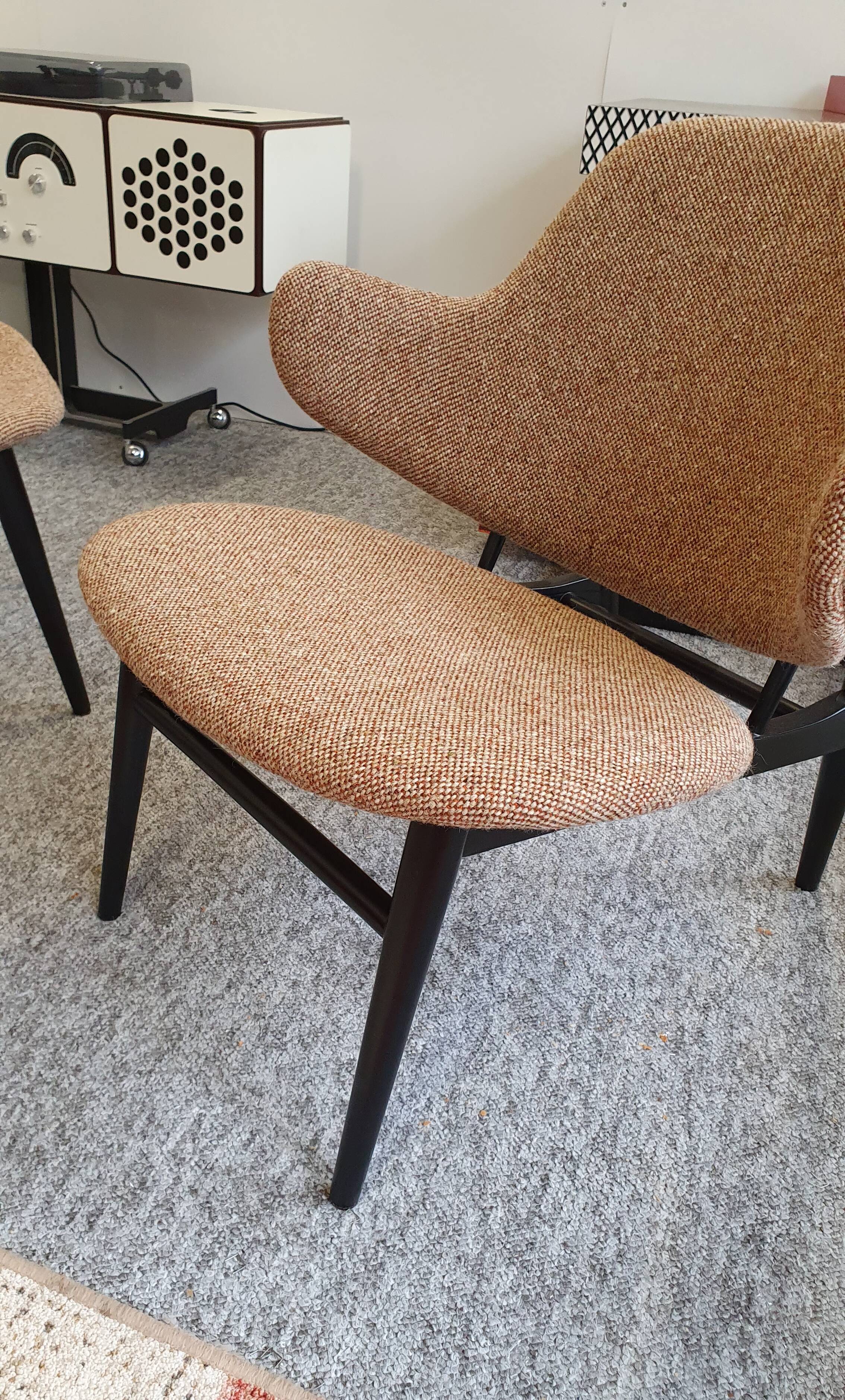 Set of 2 Kofod Larsen shell chairs, 1950 Christensen & Larsen