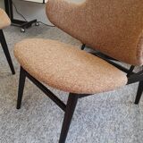 Set of 2 Kofod Larsen shell chairs, 1950 Christensen & Larsen