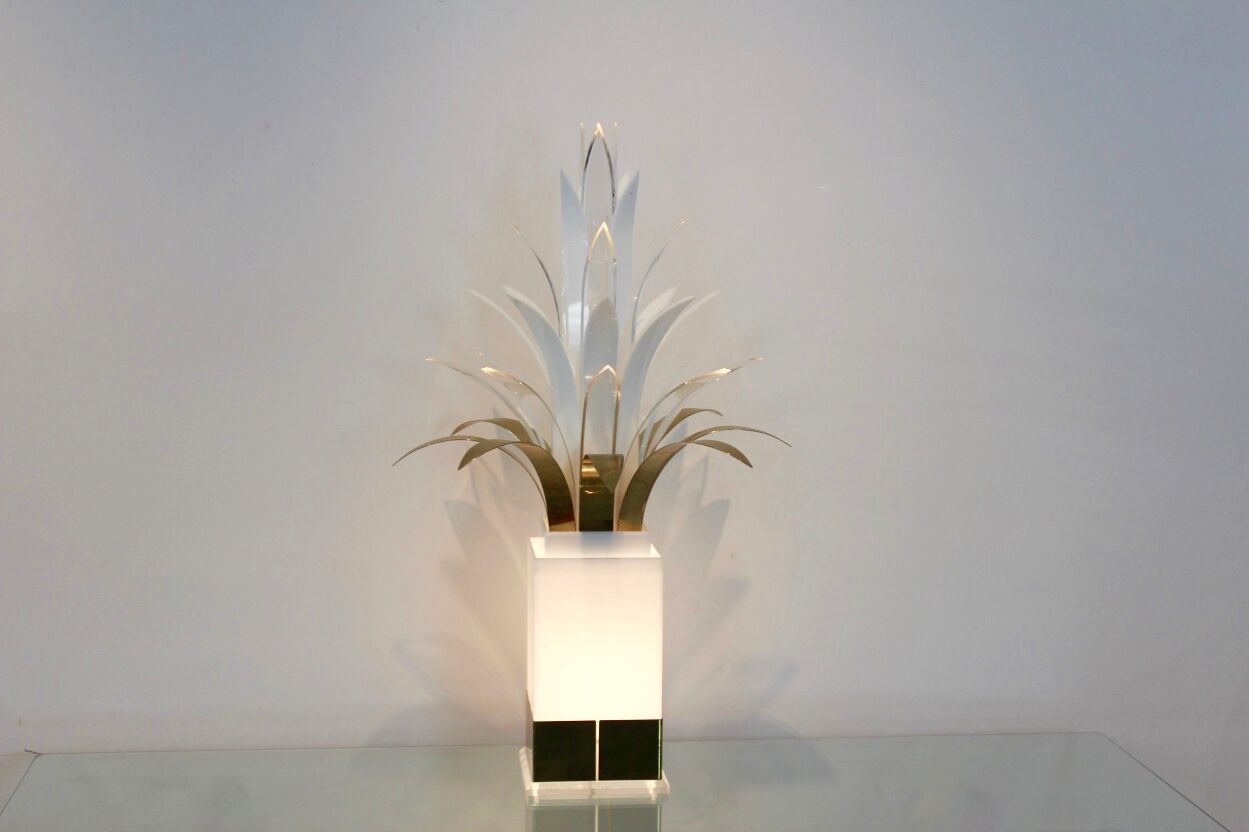 Lampe palmier par Peter Doff Pays-Bas années 70